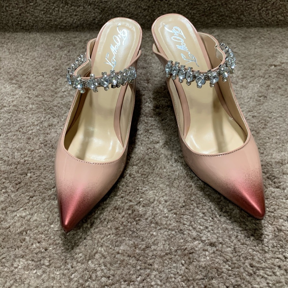 FOWT  Pointed Toe Stiletto High Heel Mules Sandals - Picture 2 of 13